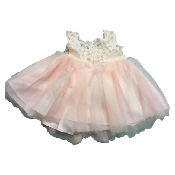 Christening Lace Flower Baby Girl Dress Princess Formal Prom Tutu Ball Gown - Picture 5 of 5